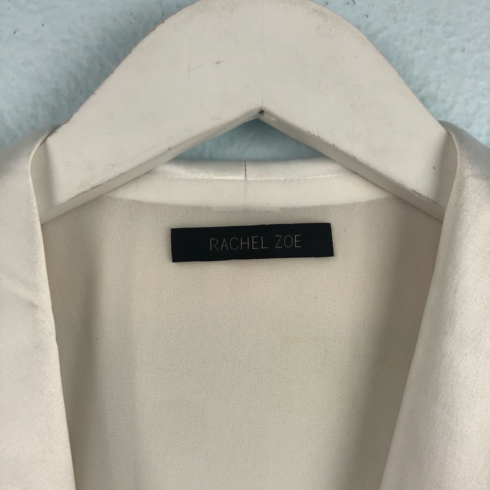 Rachel Zoe white Estella tuxedo wrap gown - Picture 4 of 8